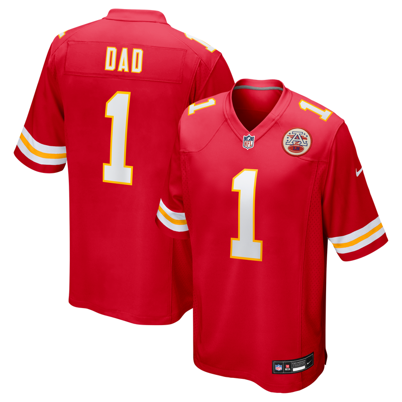 Kansas City Chiefs Number 1 Dad Nike Red Game Jersey