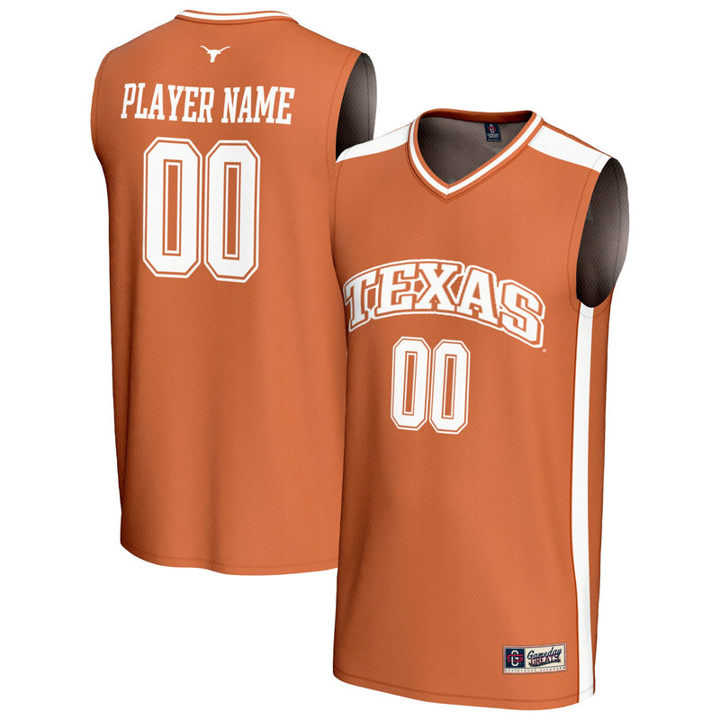 Texas Longhorns GameDay Greats NIL Pick-A-Player Lightweight Basketball Fashion Jersey - Burnt Orange