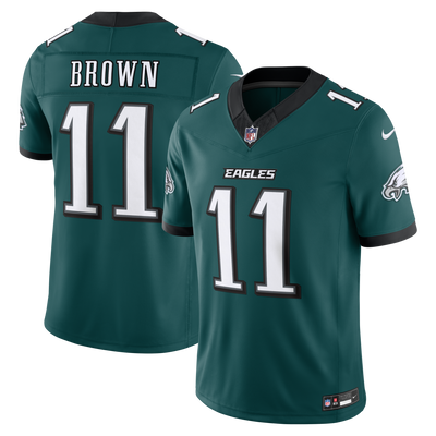 Philadelphia Eagles A.J. Brown Nike Midnight Green Team Vapor F.U.S.E. Stitched Limited Jersey