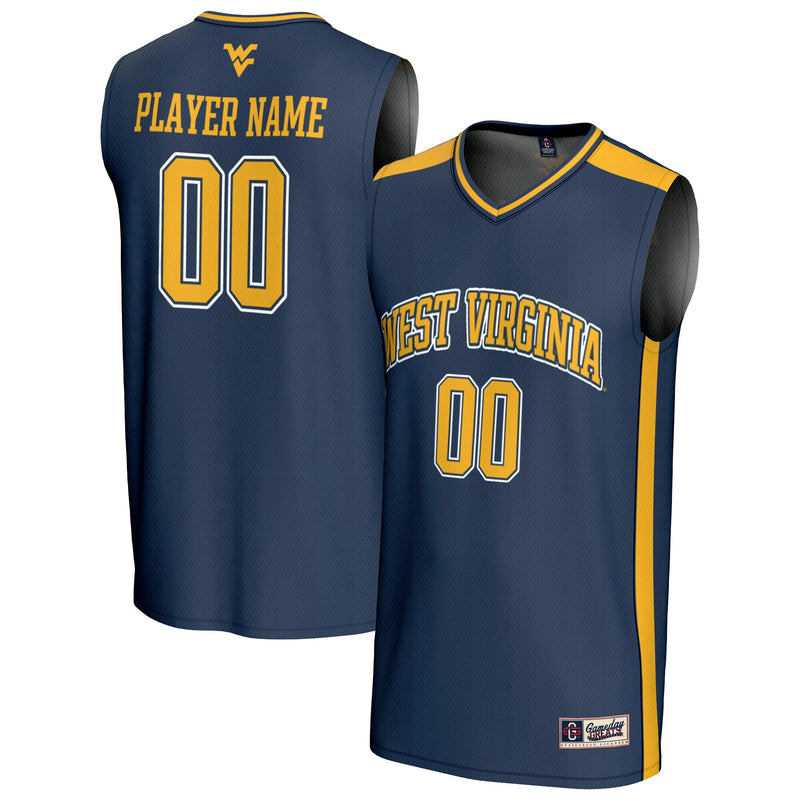 West Virginia Mountaineers GameDay Greats NIL Pick-A-Player Lightweight Basketball Fashion Jersey - Navy