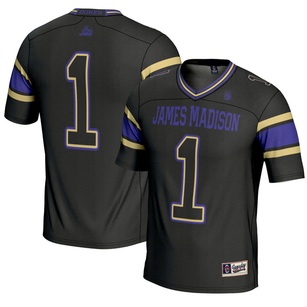 #1 James Madison Dukes GameDay Greats Endzone Football Jersey - Black
