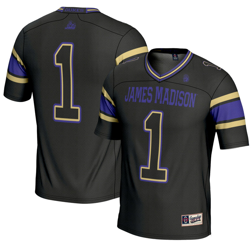 #1 James Madison Dukes GameDay Greats Endzone Football Jersey - Black