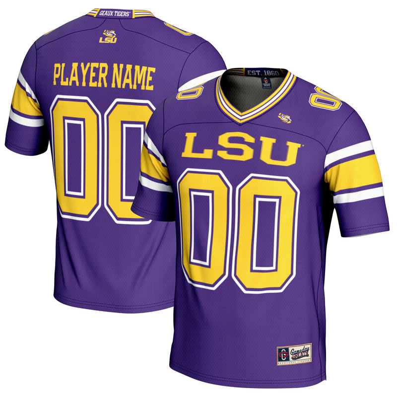 LSU Tigers GameDay Greats NIL Pick-A-Player Football Jersey - Purple