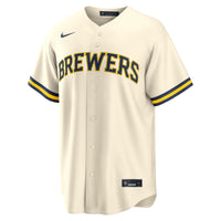 Milwaukee Brewers Andrew Vaughn Nike Cream Home Replica Jersey