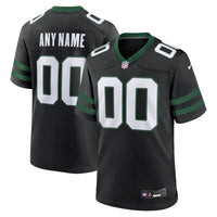 New York Jets Nike Legacy Black Alternate Custom Game Jersey