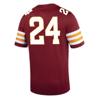 Nike #24 Cardinal Iowa State Cyclones Game Football Jersey