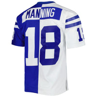 Indianapolis Colts Peyton Manning Mitchell & Ness Royal/White 1998 Split Legacy Replica Jersey