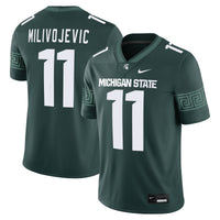 Alessio Milivojevic Michigan State Spartans Nike Game Football Jersey - Green