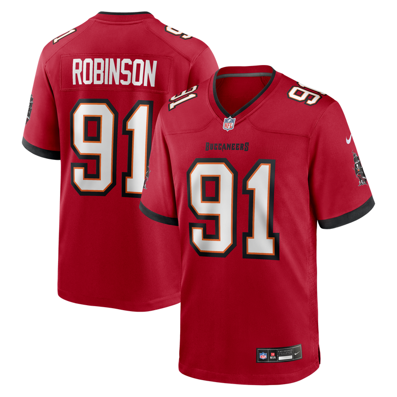 Tampa Bay Buccaneers A'Shawn Robinson Nike Red Team Game Jersey