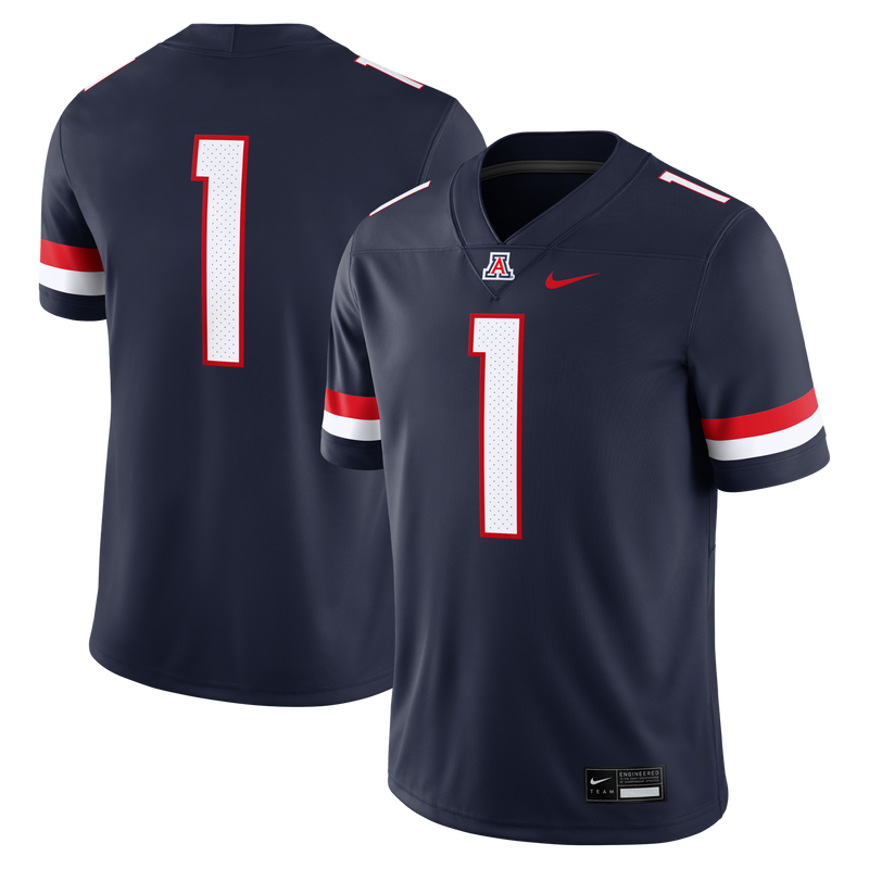 #1 Arizona Wildcats Nike Home Game Football Jersey - Navy