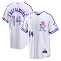 Kansas City Royals Jac Caglianone Nike White 2026 City Connect Stadium Jersey