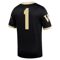 Nike #1 Black Wake Forest Demon Deacons Untouchable Football Jersey