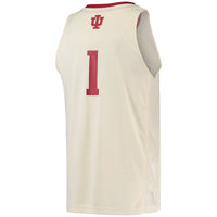#1 Indiana Hoosiers adidas Swingman Basketball Jersey - Cream
