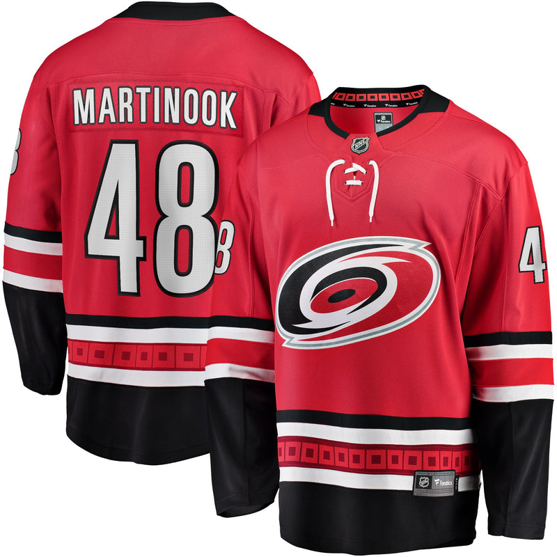 Carolina Hurricanes Jordan Martinook Fanatics Red Alternate Breakaway Player Jersey