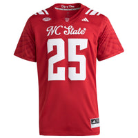 #25 NC State Wolfpack adidas Premier Strategy Jersey - Red