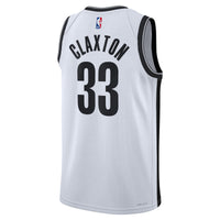 Brooklyn Nets Nike Association Edition Swingman Jersey - White - Nic Claxton