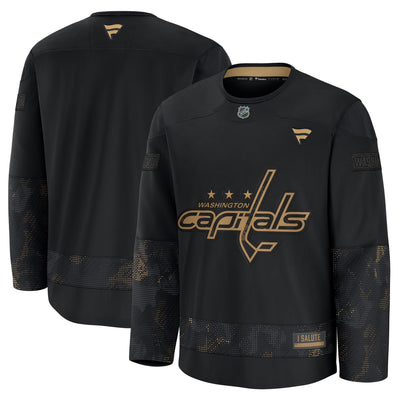 Washington Capitals Fanatics Black 2024 Military Appreciation Practice Jersey