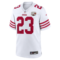 San Francisco 49ers Christian McCaffrey Nike White 80th Anniversary Game Jersey