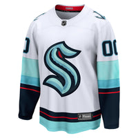 Seattle Kraken Fanatics White Away Breakaway Custom Jersey