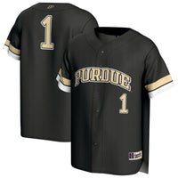 #1 Purdue Boilermakers GameDay Greats Lightweight Collegiate Baseball Fashion Jersey - Black