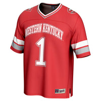 #1 Western Kentucky Hilltoppers GameDay Greats Lightweight Collegiate Football Fashion Jersey - Red
