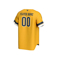 West Virginia Mountaineers GameDay Greats Personalized Collegiate Baseball Fashion Jersey - Gold