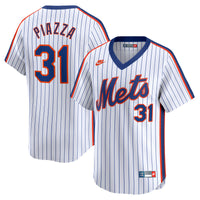 New York Mets Mike Piazza Nike White Throwback Cooperstown Limited Jersey