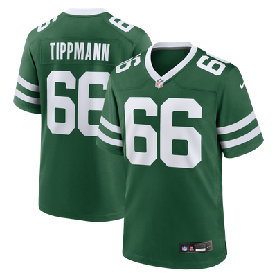 New York Jets Joe Tippmann Nike Legacy Green Team Game Jersey