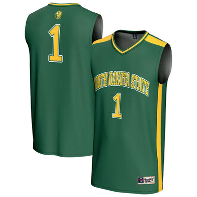 #1 NDSU Bison GameDay Greats Lightweight Basketball Fashion Jersey - Green