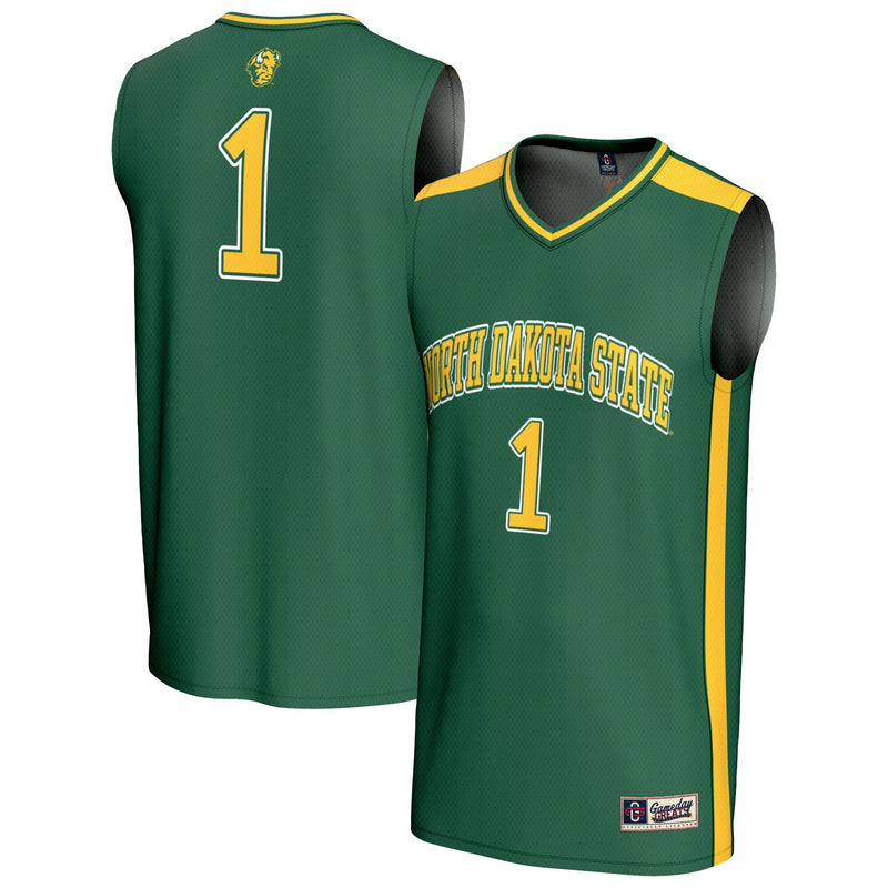 #1 NDSU Bison GameDay Greats Lightweight Basketball Fashion Jersey - Green