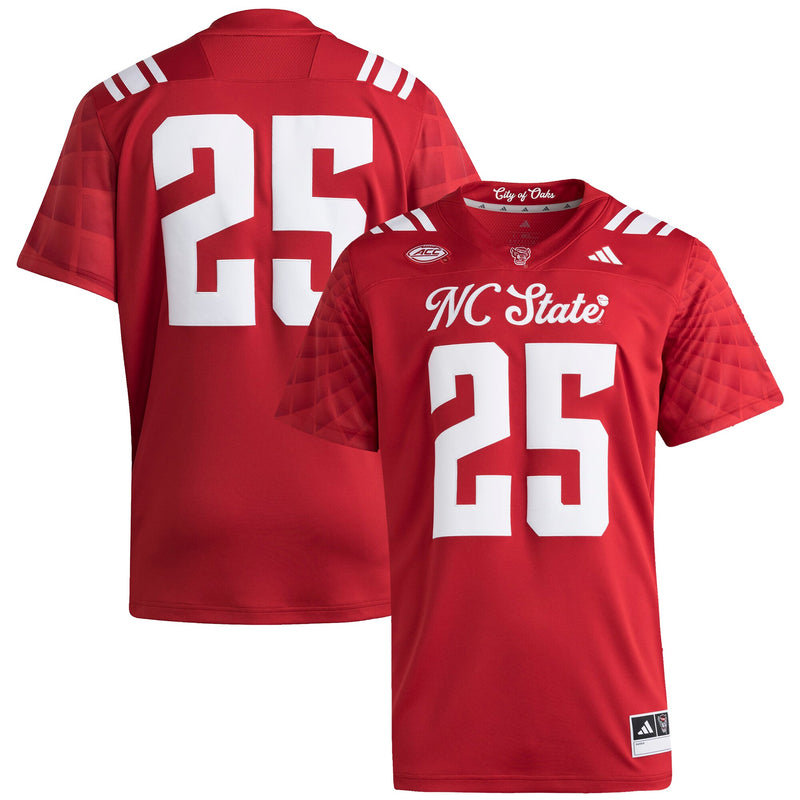 #25 NC State Wolfpack adidas Premier Strategy Jersey - Red