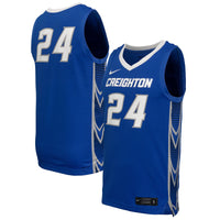 #24 Creighton Bluejays Nike Replica Basketball Jersey - Royal