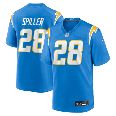 Los Angeles Chargers Isaiah Spiller Nike Powder Blue Game Jersey