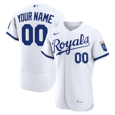 Kansas City Royals Nike White Home Authentic Custom Jersey
