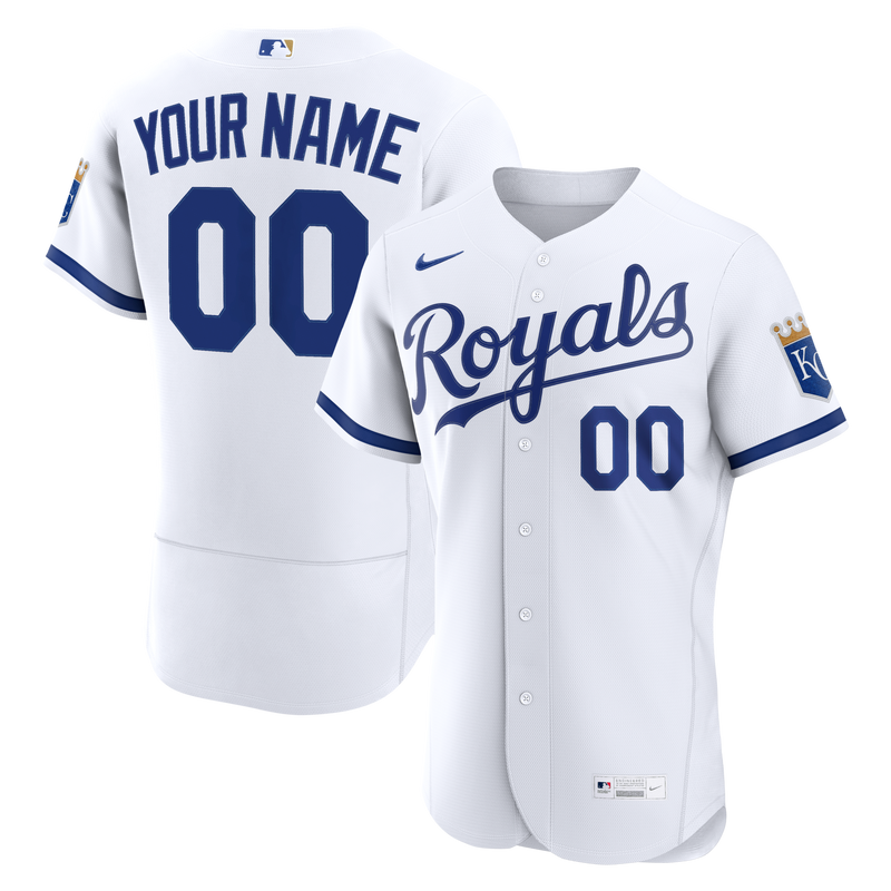Kansas City Royals Nike White Home Authentic Custom Jersey