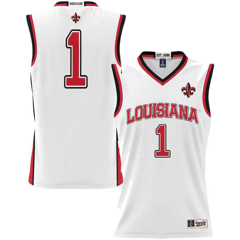 #1 Louisiana Ragin' Cajuns GameDay Greats Lightweight Basketball Jersey - White