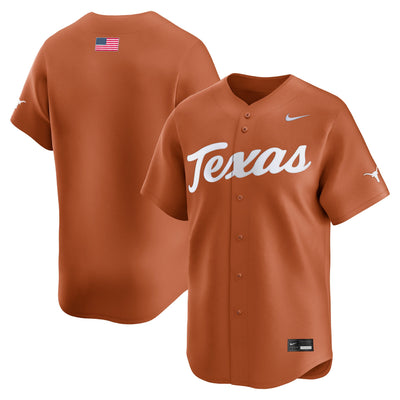 Nike Texas Orange Texas Longhorns Baseball Limited Jersey