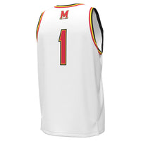 Under Armour #1 White Maryland Terrapins Replica Basketball Jersey
