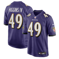 Baltimore Ravens Jay Higgins IV Nike Purple Team Game Jersey