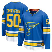 St. Louis Blues Jordan Binnington Fanatics Blue Home Breakaway Jersey