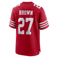 San Francisco 49ers Ji'Ayir Brown Nike Scarlet Team Game Jersey