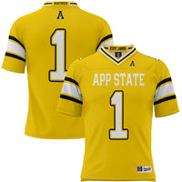 #1 Appalachian State Mountaineers GameDay Greats Endzone Football Jersey - Gold