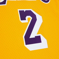 Los Angeles Lakers Mitchell & Ness Derek Fisher 1996 Swingman Authentic Jersey - Light Gold