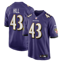 Baltimore Ravens Justice Hill Nike Purple Game Jersey