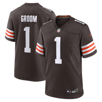 Cleveland Browns Number 1 Groom Nike Brown Game Jersey