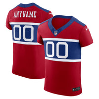 New York Giants Nike Red Alternate Vapor F.U.S.E. Elite Custom Jersey