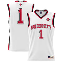 #1 San Diego State Aztecs GameDay Greats Lightweight Basketball Fashion Jersey - White