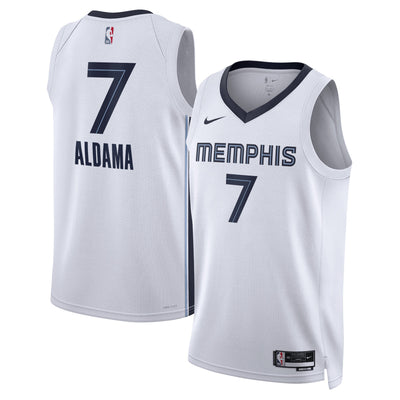 Memphis Grizzlies Nike Association Edition Swingman Jersey - White - Santi Aldama