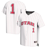 #1 Utah Utes GameDay Greats Lightweight Baseball Fashion Jersey - White