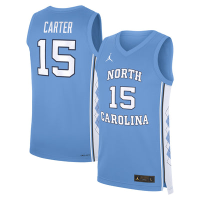 Jordan Brand Vince Carter Carolina Blue North Carolina Tar Heels Road Replica Basketball Jersey